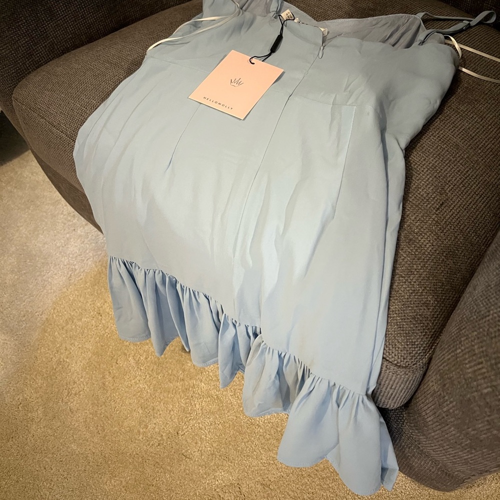 Hello Molly Light Blue Mini Dress